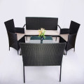 Sofa de rotin Set Patio meubles chaises canapé Table de 4 pièces