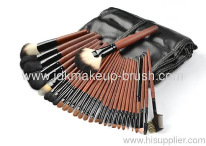 Professional!brown Case 30pcs Makeup Brush Set Wooden Makeup Brushes 