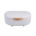 Small Bean Shape Bread Box with Bamboo Handle