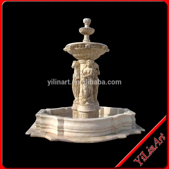 Yellow Big Marble Stone Outdoor Water Fountains Sale