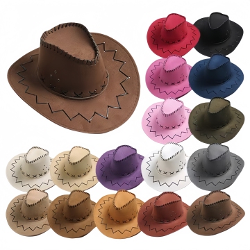 Customizable Western Suede Orange Cowboy Hat