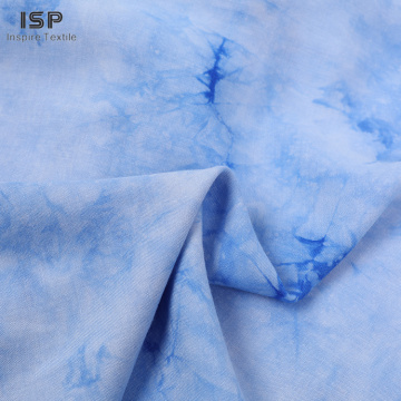 Tie Dyed Printed Textile Poplin Rayon Fabric