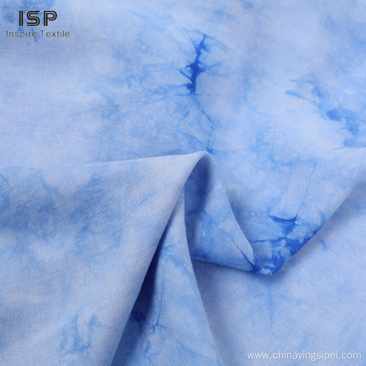 Solid Color Tie Dyed Spun Rayon Fabric For Women's Dresses