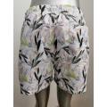 Vintage lily print men's beach shorts