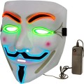 Máscara de Halloween com brilho LED V de Vingança