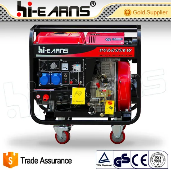 four wheels transportable 1.8KVA welding generator