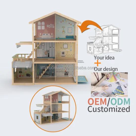 Beautiful Large Wooden Dollhouse with Furniture - Toy Doll House for Boys and Girls