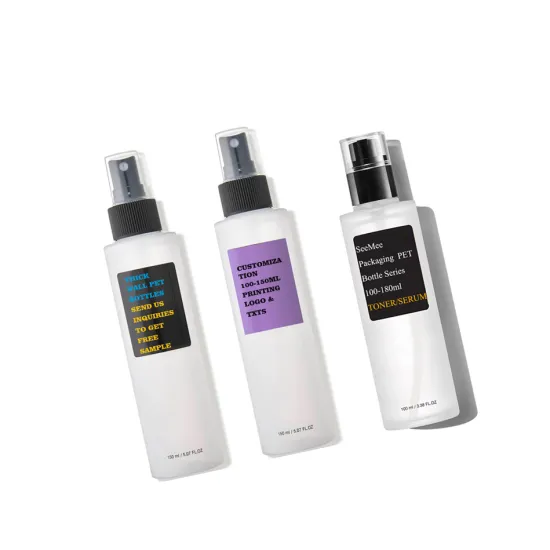 150ml Empty Treatment Toner Bottle | 120ml Whitehead Power Liquid Bottle | 100ml Eco-Friendly PET Lotion Bottles