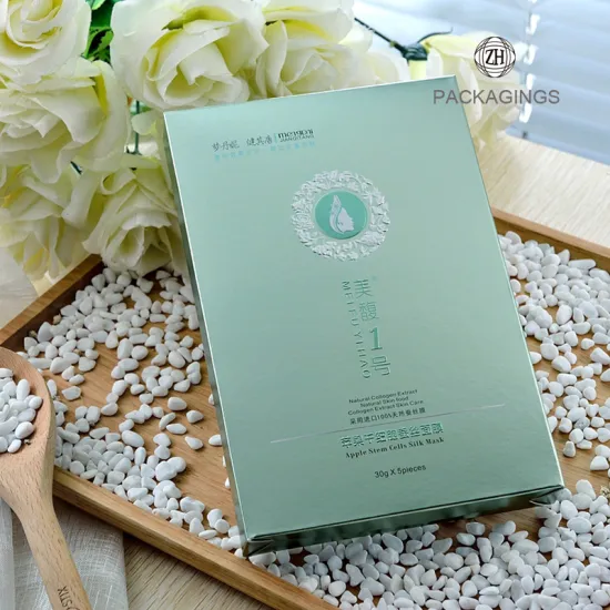 Custom ivory board material paper facial mask box