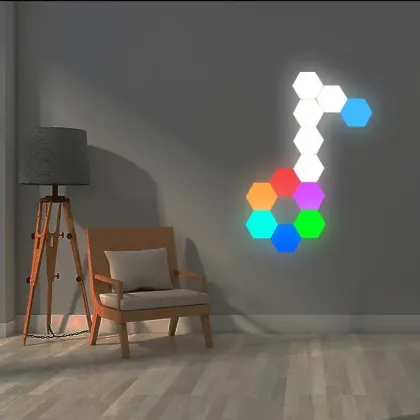 Wifi Linkable Dimmable Rgbic Led Hexagon Panel Lights