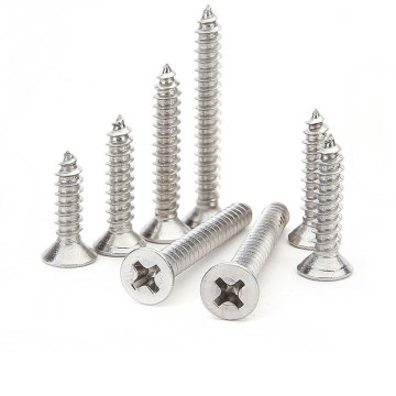 Hot Sale: High-Quality 304 Stainless Steel Cross Recessed Countersunk Head Self Tapping Screws in accordance with DIN 7982