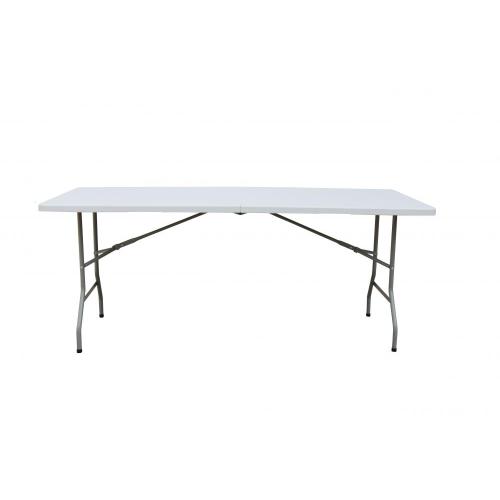 6ft Plastic Folding Table with Carrying Handle