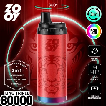 Zooy king 80k puff pena vape 3in1