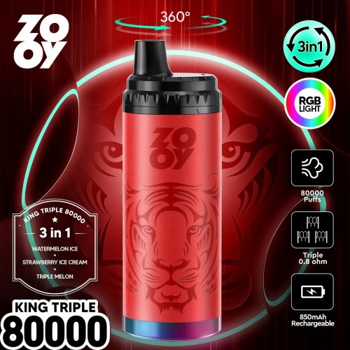 Zooy king 80k พัฟปากกา vape 3in1
