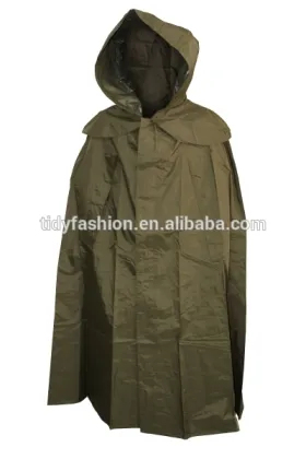 Ployster/PVC Men Rain Trench Coat