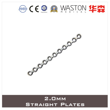 2.0mm Titanium Straight Cranio - Maxillo - Facial Plate