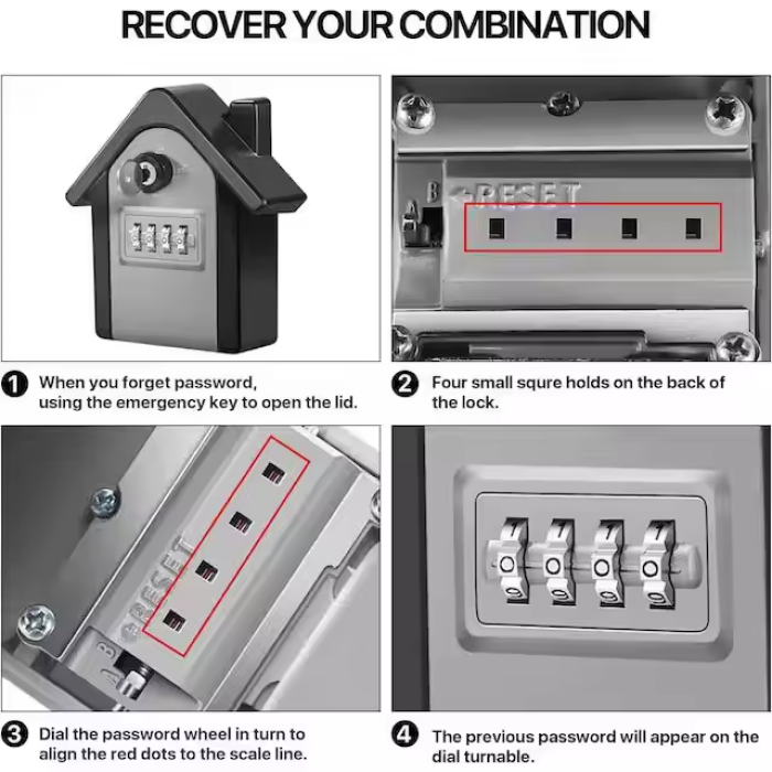 Ключевая безопасная коробка сочетание дома комбинация на открытом воздухе