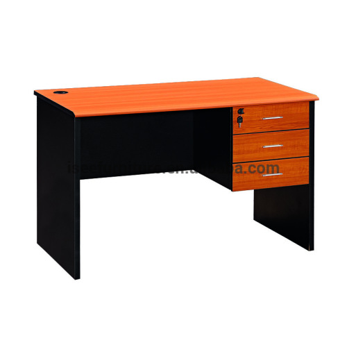 Simple office computer desk with locking drawers general use clerk table IBC01