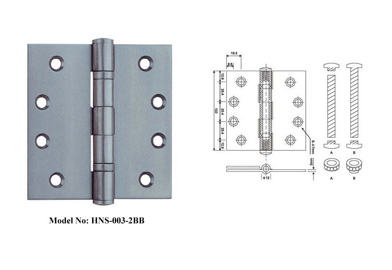 Five Knuckle Stainless Steel Door Hinges