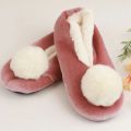 Ladies Indoor Sherpa Plush Ballerina Slippers