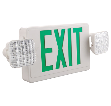 Adjustable Emergency Light with LED Bulb, Lithium Battery, and Exit Sign