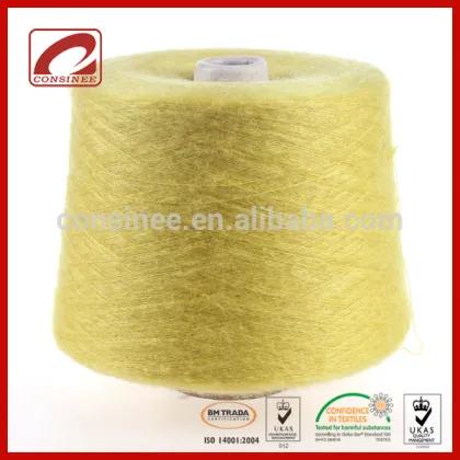 beautiful high grade 82% Kid Mohair yarn better than sunbeam paris mohair yarn