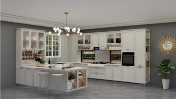 2020 Oulin modern design kitchen cabinets with island