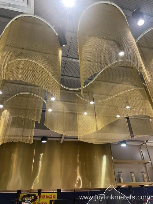 golden decorative mesh curtain