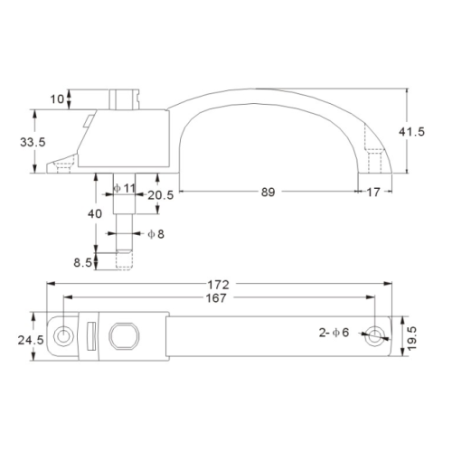 Aluminium Single Point Handle