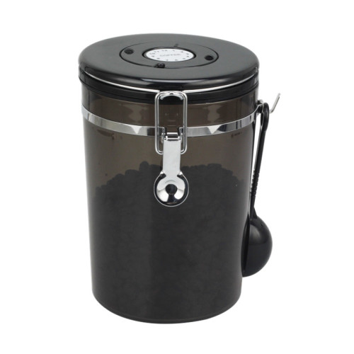 Black Transparent plastic canister