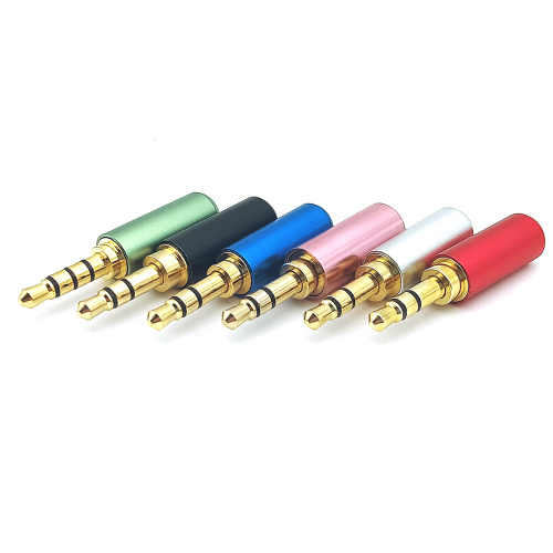 3/4 Pole Soldering Male Stereo Audio Plug Connectors
