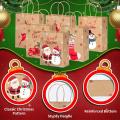 Sacos de presente de Natal com alças Kraft Paper Sacols