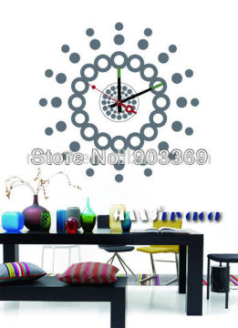 2017 Factory Price Modern Small Mute Wall Clock Pvc Sticker High Quality Wall Clock For Home