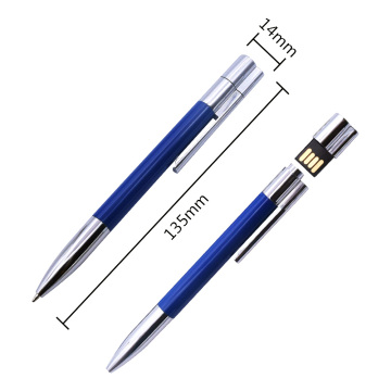 Custom Logo Metal USB Ballpoint Pen Stick