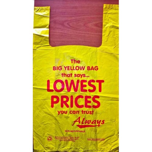 Plastic Large Shopping Handles Custom Printed HDPE Vest Carrier T Shirt Bag