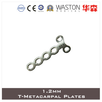 1.2mm Titanium Mini T- Metacarpal Plate