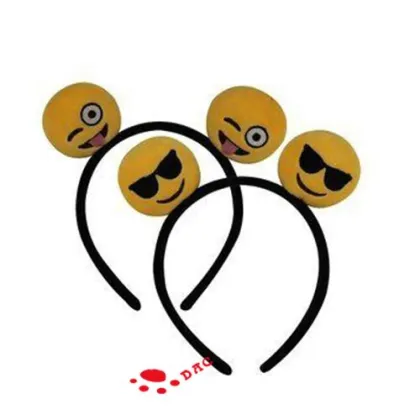 plush smile face hairpin