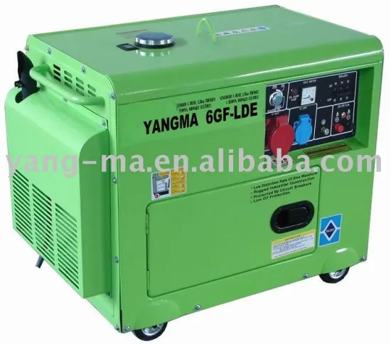 2kw-10kw yanmar engine power electric soundproof generator set 5kw