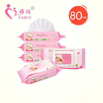 80 PCS Packed in Plastic Box Baby Care Wipes