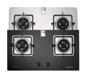 Double Burner Glass Top Built-in Gas Stove