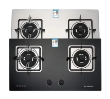 Double Burner Glass Top Built-in Gas Stove