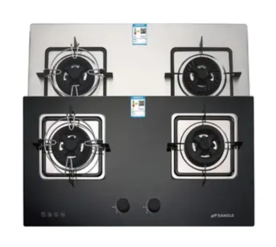 Double Burner Glass Top Built-in Gas Stove