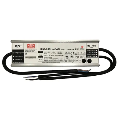 Mean Well HLG-185H Series 185W Power Supply: DC 12V to 54V Waterproof LED Driver
