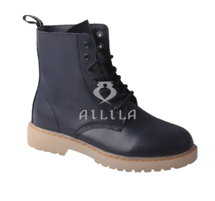 Lace-up LED sole PU middle boots