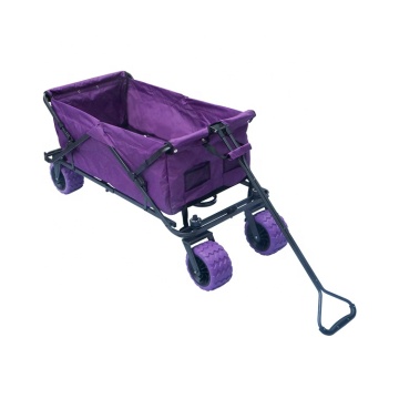 Four-Wheel Folding Beach Wagon for Camping and Garden Use