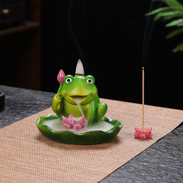 Wholesale Newest Design Frog Resin Backflow Incense Burner - Waterfall Tower Holder for Home Office Decor