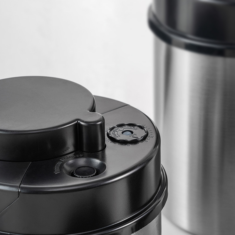 airtight steel canister with vacuum lid