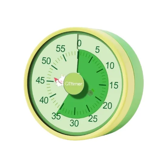 Kids' Magnetic Mechanical Countdown Alarm Visual Timer - 60 Minute Round Shape Kitchen Cooking Timer, Made of Plastic