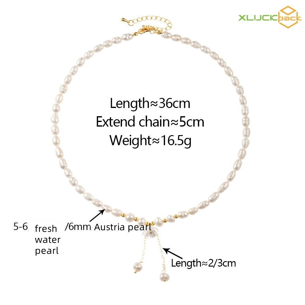 Freshwater Pearl Beads Fashion Necklace 18k Gold Plated