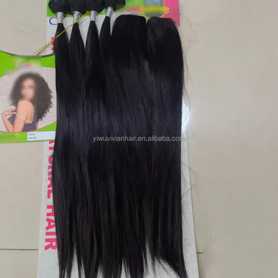 Wholesale Jessica Beauty Hair: 4-Piece Synthetic Brazilian Silky Straight Hair with Lace